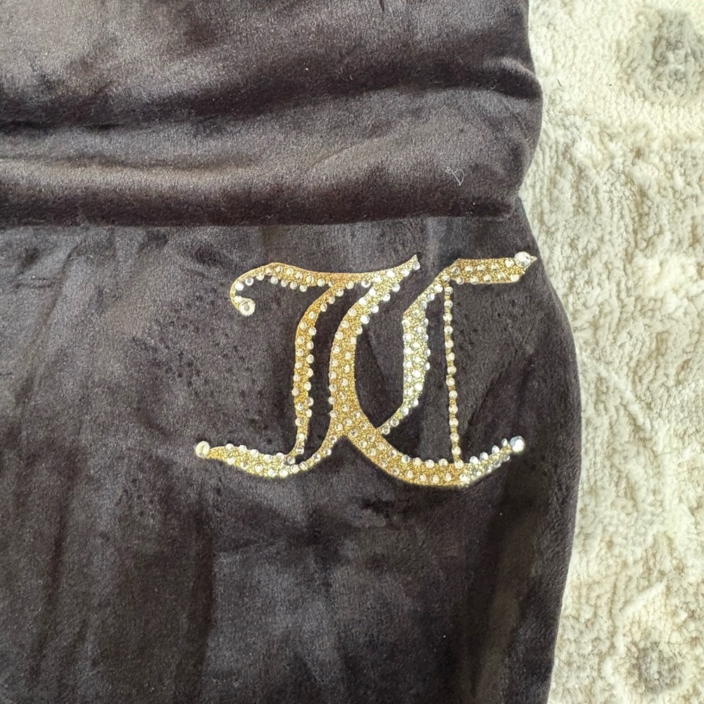 Juicy Couture Black Velour Boot Cut Pants - Picture 4 of 4